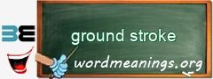 WordMeaning blackboard for ground stroke